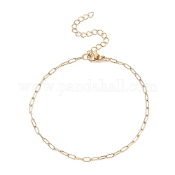 304 pulsera de cadena de clip de acero inoxidable para mujer, dorado, 7-1/2 pulgada (19.2 cm)