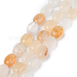 Chapelets de perles en jade topaze naturelle, ovale, 8x6x3.5~4mm, Trou: 1mm, Environ 45~52 pcs/chapelet, 15.16~15.74 pouce (38.5~40 cm)