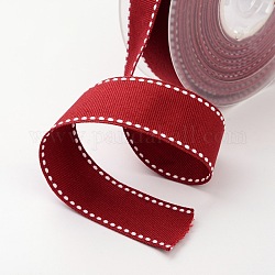 Ripsband aus Polyester, Weihnachtsband für Geschenkverpackungen, rot, 5/8 Zoll (16 mm), etwa 100 yards / Rolle (91.44 m / Rolle)