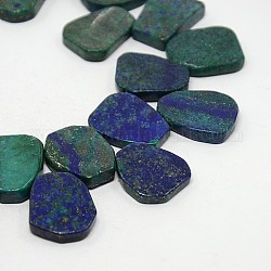Natural Lapis Lazuli Beads Strands, Trapezoid Dyed Beads, 18~32x12~27x3~9mm, Hole: 1mm, about 29pcs/strand, 16inch