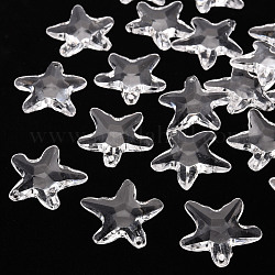 Perline acrilico trasparente, stella, chiaro, 28.5x29.5x7.5mm, Foro: 1.8 mm, circa 189pcs/500g