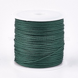 Nylon Thread, Nylon Jewelry Cord for Custom Woven Jewelry Making, Dark Green, 0.8mm, about 49.21 yards(45m)/roll