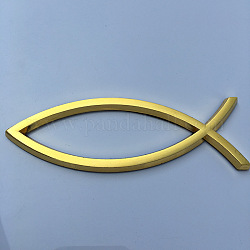 Wasserdichter 3D-Jesus-Fisch-ABS-Kunststoff-Aufkleber, auto aufkleber aufkleber, DIY Auto Dekoration, kein Muster, 140x45 mm