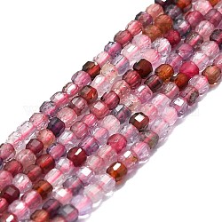 Natural Spinel Beads Strands, Faceted, Cube, 2x2x2mm, Hole: 0.6mm, about 182pcs/strand, 15.16''~15.55''(38.5~39.5cm)