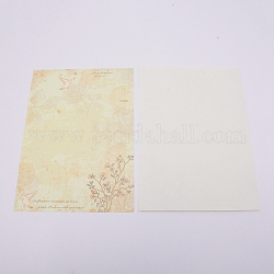 Papelería de carta de papel, rectángulo con patrón de paloma, vara de oro pálido, 26x18.5x0.02 cm, 10 unidades / bolsa