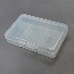 Clear Plastic Bead Containers with Lid, 10cm wide, 14.5cm long, 3.3cm thick