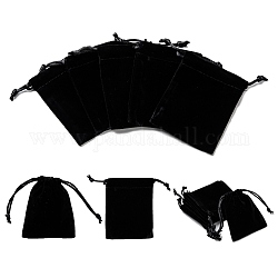 Bolsas de teléfonos celulares de terciopelo, Rectángulo, negro, 9x7 cm