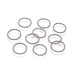 304 in acciaio inox anelli di salto aperto, colore acciaio inossidabile, 15.5x1.5mm, diametro interno: 13mm, circa 160pcs/scatola