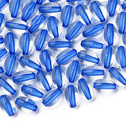 Прозрачные акриловые бусины, овальные, королевский синий, 9.5x6 мм, отверстие : 1.5 мм, Около 2000 шт / 500 г