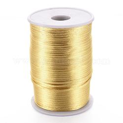 Cordons polyester, verge d'or, 2mm