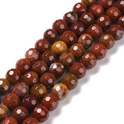 Chapelets de perles en cornaline naturelle, facetté (128 facettes), ronde, 6mm, Trou: 1mm, Environ 61 pcs/chapelet, 15.04'' (38.2 cm)