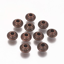Ccb Kunststoff-Perlen, Rondell, Rotkupfer, 10.5x7 mm, Bohrung: 3.5 mm