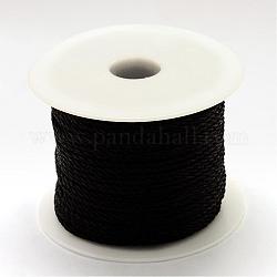 Nylon Thread, Black, 3.0mm, about 27.34 yards(25m)/roll