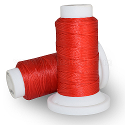 Cable plano de poliéster encerado, para coser cuero, rojo, 0.8mm, alrededor de 54.68 yarda (50 m) / rollo
