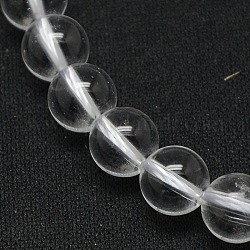 Grado de hilos de perlas de cristal de cuarzo naturales, cuentas de cristal de roca, redondo, Claro, 4mm, agujero: 1 mm, aproximamente 95 pcs / cadena, 16 pulgada