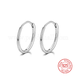 925 серебряные серьги-кольца с родиевым покрытием, со штампом s925, платина, 13 мм