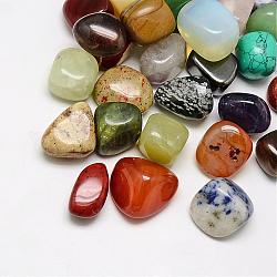 Natürliche und synthetische Misch Steine, getrommelt Stein, Chakra-Heilsteine für den Ausgleich eines Chakras, Kristalltherapie, Meditation, Reiki, kein Loch / ungekratzt, Nuggets, 7 mm
