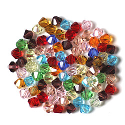 Perles d'imitation cristal autrichien, grade AAA, facette, Toupie, couleur mixte, 6x6mm, Trou: 0.7~0.9mm