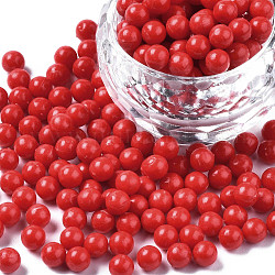 Perles fusibles en plastique solubles dans l'eau, pour l'artisanat des enfants, bricolage pe perles melty, ronde, rouge, 5mm