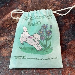 Сумка для хранения карт таро, холщовые тканевые сумки для Таро, прямоугольник с рисунком созвездия, Дева, 18x13 см
