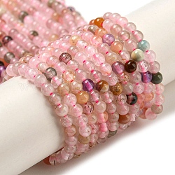 Chapelets de perles en quartz de rutile naturel, ronde, 3~3.5mm, Trou: 0.7mm, Environ 120~122 pcs/chapelet, 14.96 pouce (38 cm)