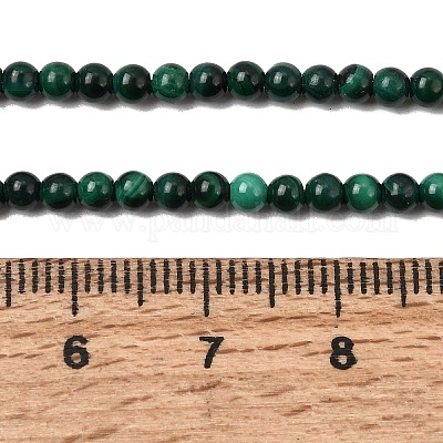 Natur Malachit Perlen Stränge&nbsp;G-F571-27AB1-3mm-01-1