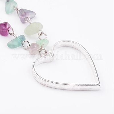 Драгоценный камень бисер кулон ожерелье NJEW-JN01703-1