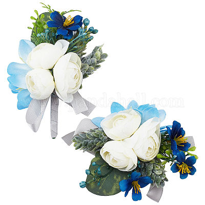 Blue Flower Wrist Strap