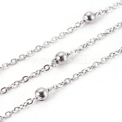 Full Roll Stainless Steel Round Cable Chain Oval Link Bulk 