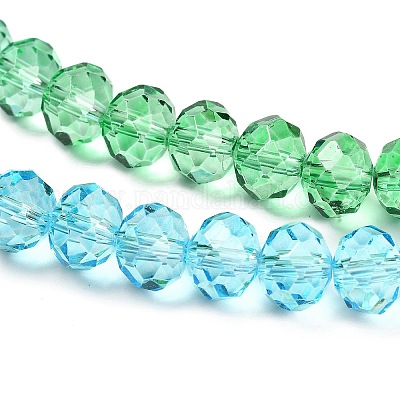 Прозрачные окрашенные стеклянные бусины DGLA-A034-T8mm-A17-1