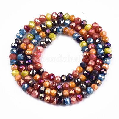 Chapelets de perles en verre opaques&nbsp;X-GLAA-T006-12A-1