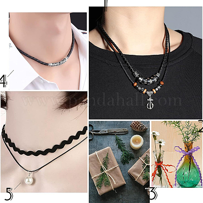 Круглый плетеный шнур из коровьей кожи с буквами длиной 5 м&nbsp;WL-GF0001-34A-03-1