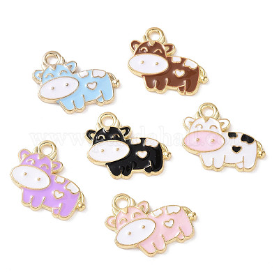 Pendentifs d'émail en alliage&nbsp;ENAM-B054-08G-1