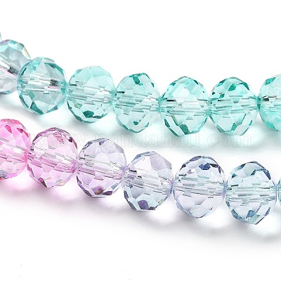 Прозрачные окрашенные стеклянные бусины X1-DGLA-A034-T6mm-A10-1