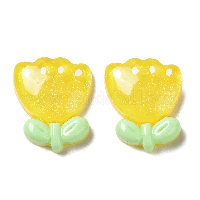 Cabochons en résine translucide&nbsp;CRES-D018-02D-1