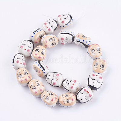 Фарфоровые бусины ручной работы&nbsp;PORC-G002-32B-1