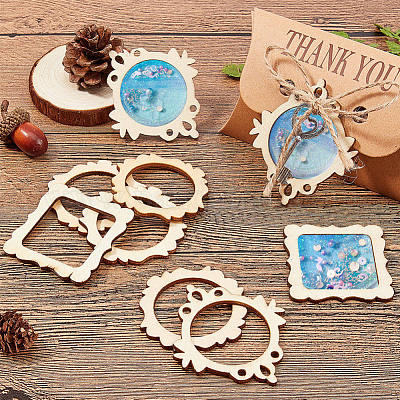 Неокрашенного дерева подвески&nbsp;WOOD-I004-36-1