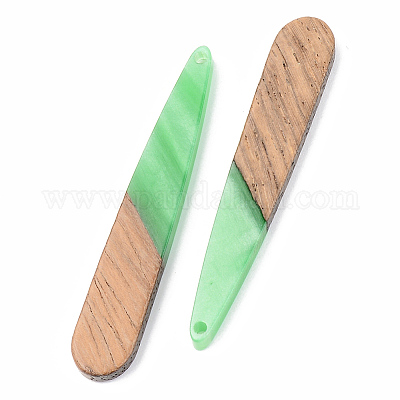 Подвески из непрозрачной смолы и ореха X-RESI-S389-039A-C03-1