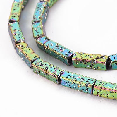 Гальванические бусины из натуральной лавы G-T114-70B-1