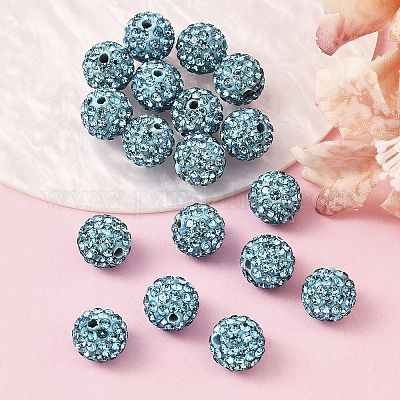 Pave disco бусины&nbsp;RB-Q195-10mm-202-1