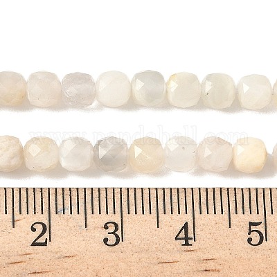 Натуральный белый лунный камень бисер пряди&nbsp;LS-G-I385-A01-1