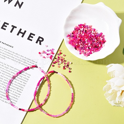 288 г 24-х цветных стеклянных бусин&nbsp;SEED-JQ0005-01G-3mm-1