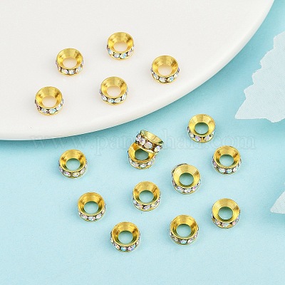 Латунные бусины разделители для поставки стразов&nbsp;RB-A020-7mm-28G-1