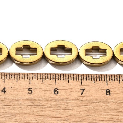 Гальванические нити из синтетических немагнитных гематитовых бусин G-L613-Z01-03E-1