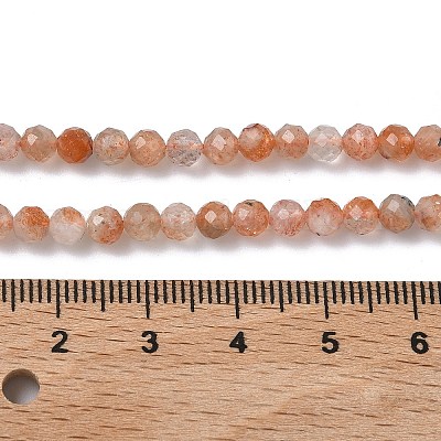 Natürliche sunstone Perlen Stränge&nbsp;G-L651-C05-4mm-1