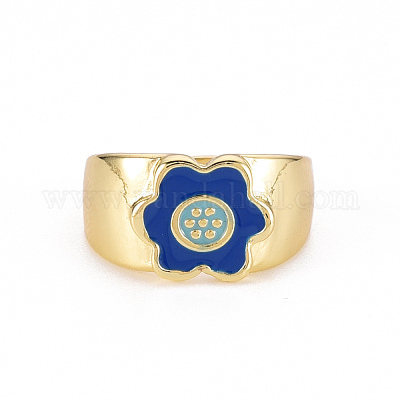 Широкополосные кольца из сплава эмали RJEW-N034-008-RS-1