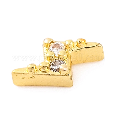 Покрытие стойки латунь микро паве прозрачные кабошоны из кубического циркония KK-F874-02G-03-1