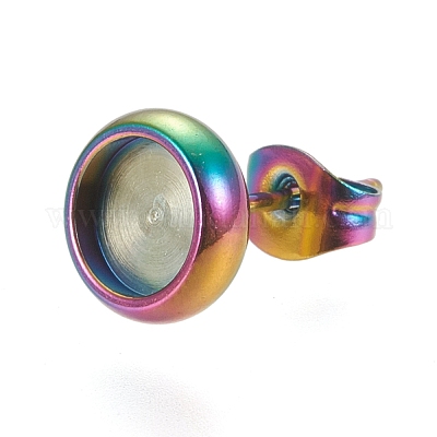 Ионное покрытие (ip) серьги-гвоздики из нержавеющей стали 304 STAS-K202-05B-M-1