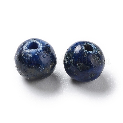 Природный лазурит бисером&nbsp;G-K311-02A-6mm-01-1
