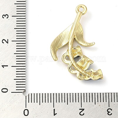 Pendentifs d'émail en alliage&nbsp;ENAM-U001-04C-G-1
